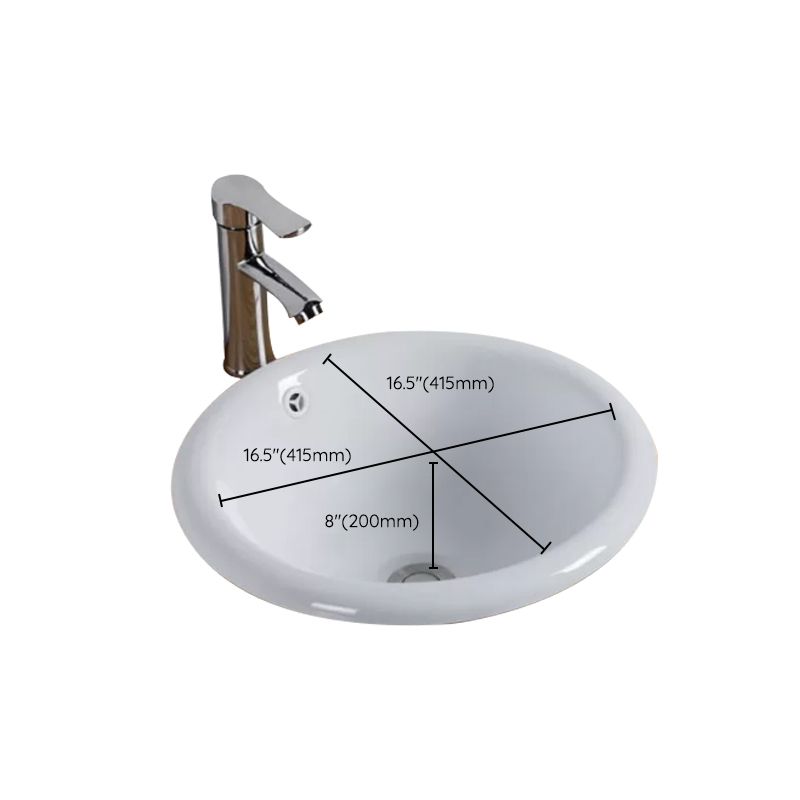 Lisslune | Contemporary oval washbasin ceramic metal under-mount sink