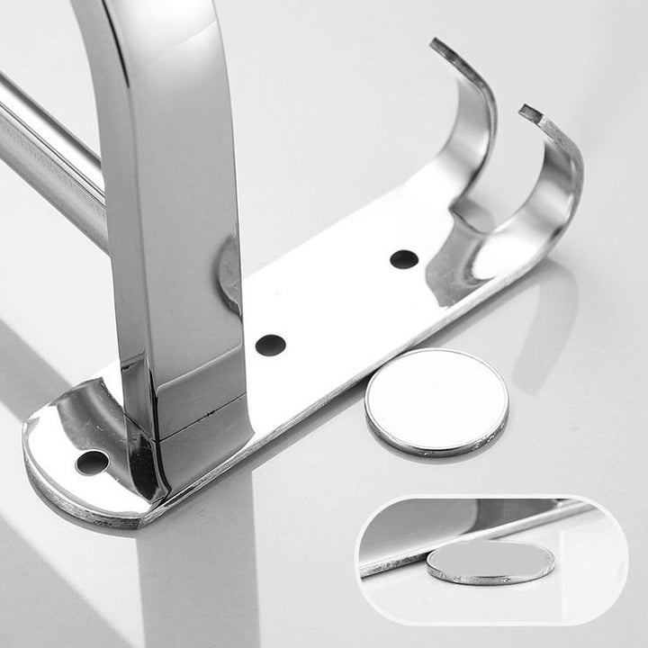 Lisslune | Polished Chrome Bathroom Accessories Set made of Stainless Steel with Bathroom Shelf/Bathrobe Hook/Towel Bar
