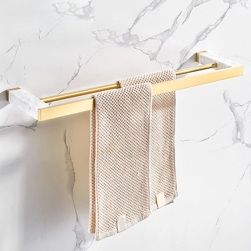 Lisslune | Marble & Brass Bathroom Accessories Set Golden Bathroom Accessories Kit