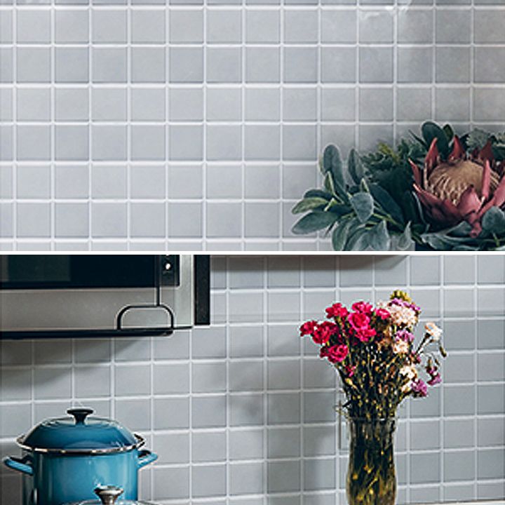 Lisslune | White Mosaic Peel & Stick Tile Waterproof Kitchen Backsplash Wallpaper