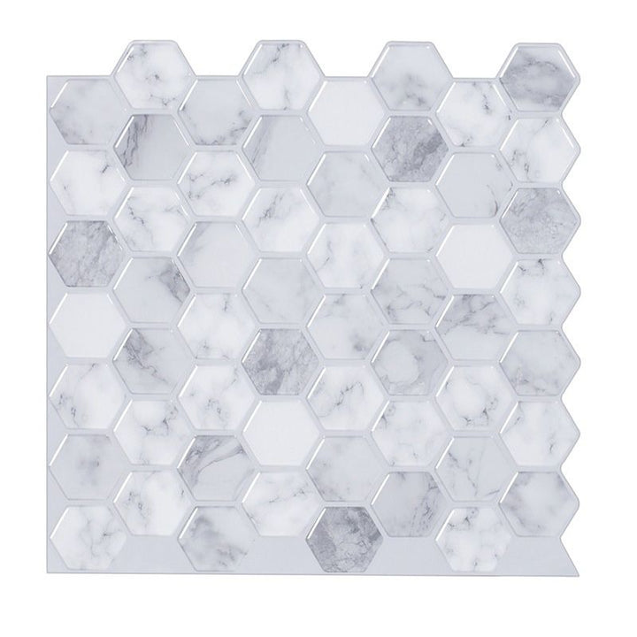 Lisslune | Peel and Stick Tile Waterproof Hexagonal Plastic Peel and Stick Tile for Shower