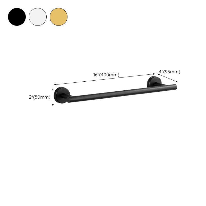 Lisslune | Modern Bathroom Hardware Set made of Stainless Steel Brushed Chrome Towel Bar/Ring & Bathrobe Hook