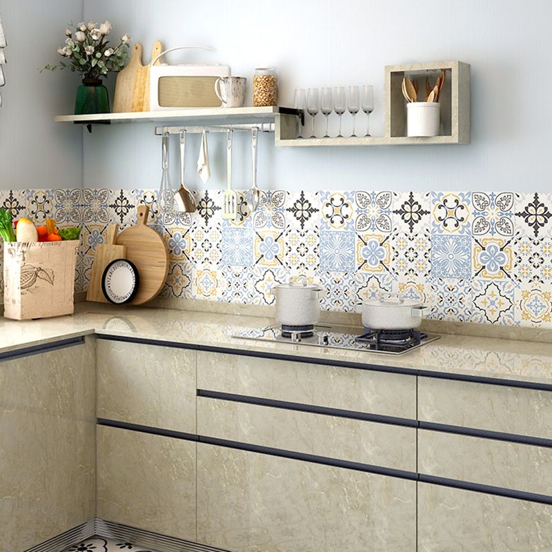 Lisslune | Classic Kitchen Back Wall Tiles Plaid Pattern Self-Adhesive Back Wall Tiles