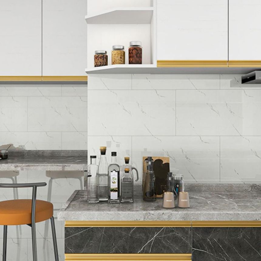 Lisslune | Single Tile Wallpaper PVC Rectangular Peel and Stick Wall Tile