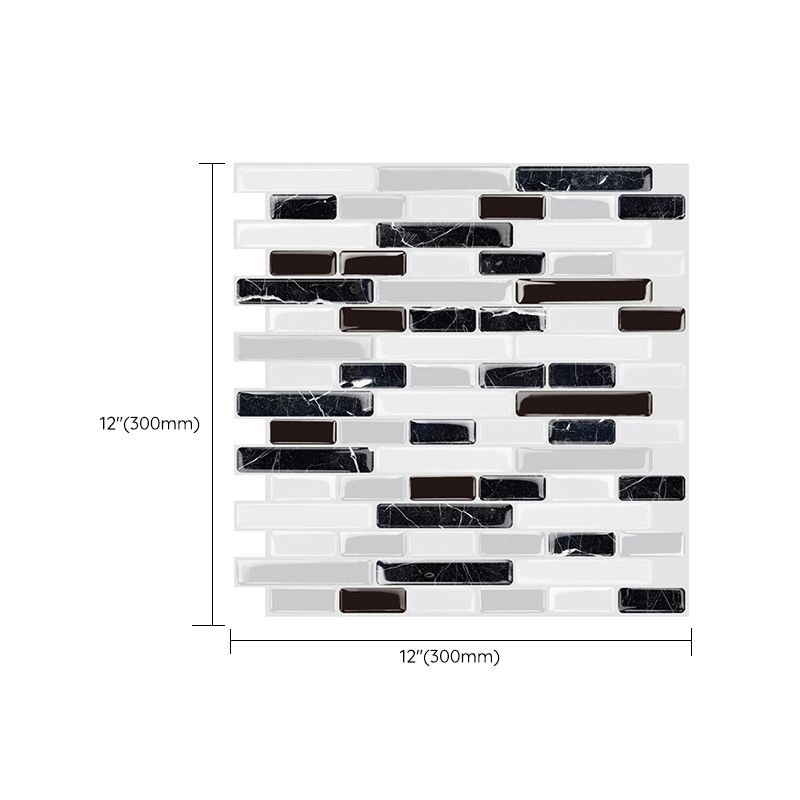 Lisslune | Modern Peel & Stick Field Tile PVC Offset Joint Peel & Stick Subway Tile