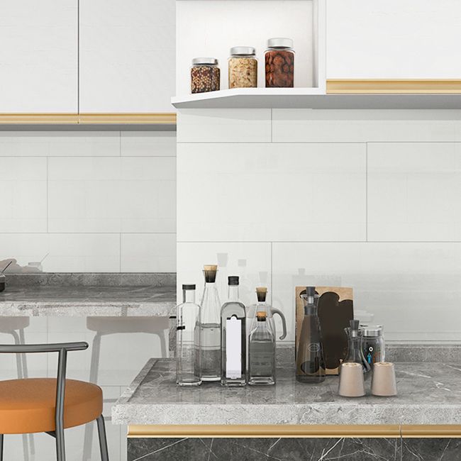 Lisslune | Plastic Peel and Stick Back Wall Rectangular Field Tile Peel and Stick Back Wall