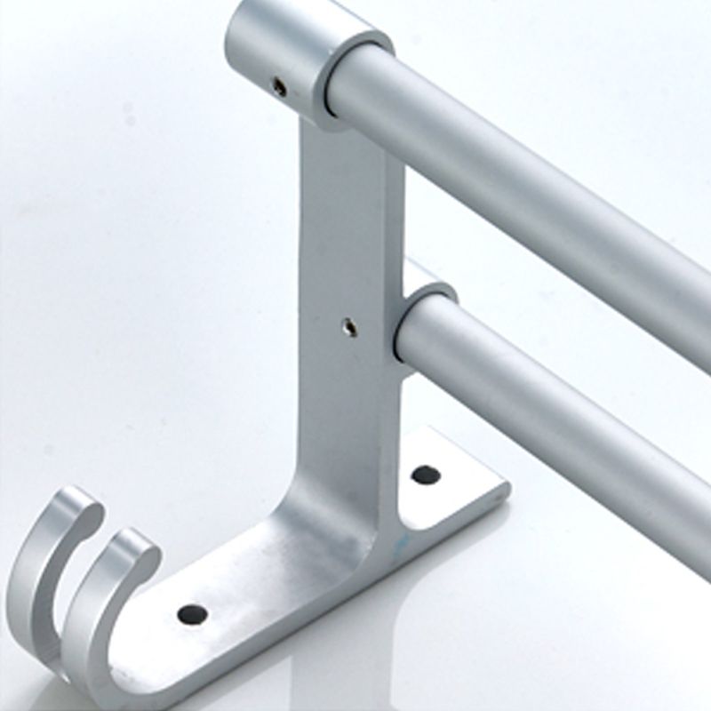 Lisslune | Silver Contemporary Bathroom Hardware Set Stainless Steel Aluminum Bathroom Set