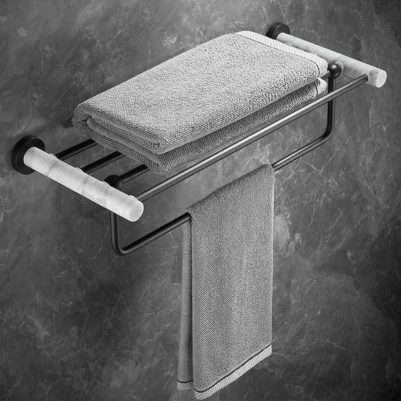 Lisslune | Metal and Marble Bathroom Hardware Set as a Single Piece or as a Set in Black