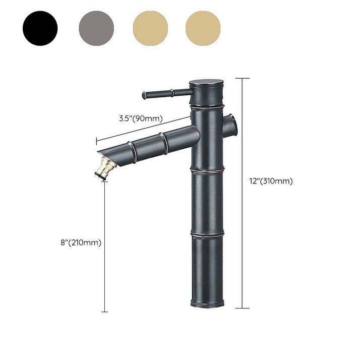 Lisslune | Farmhouse Vessel Sink Faucet Copper 1-Handle Low Arc Vessel Faucet for Bathroom