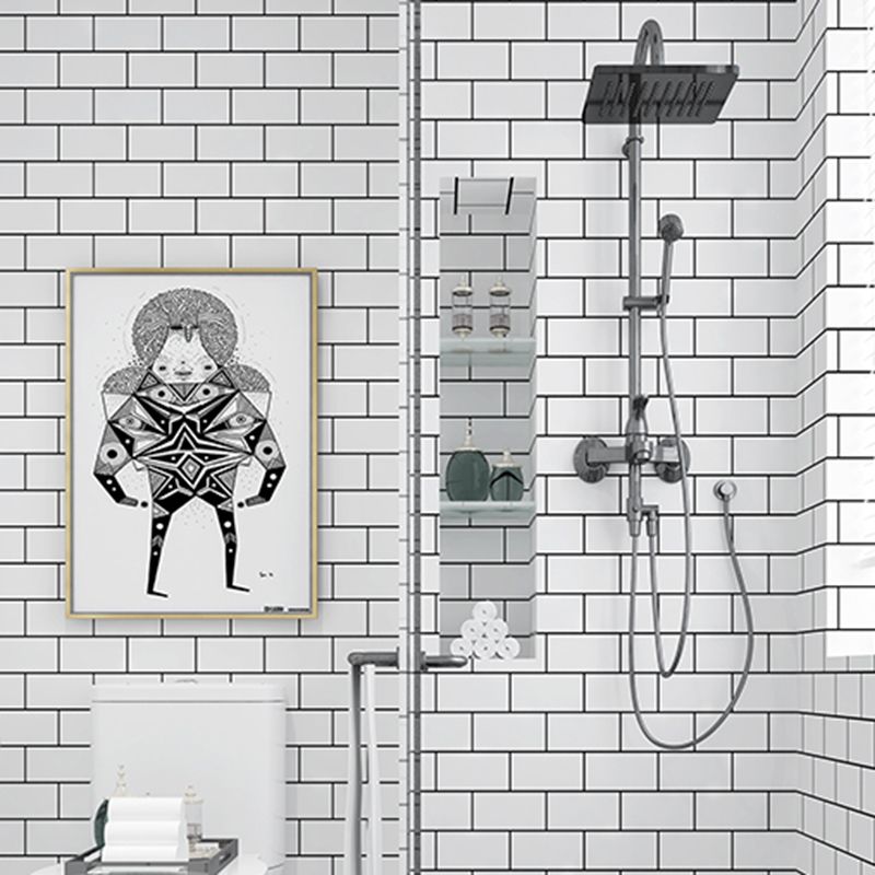 Lisslune | Contemporary Wallpaper Single Panel Bathroom Wallpaper with Rectangular Shape