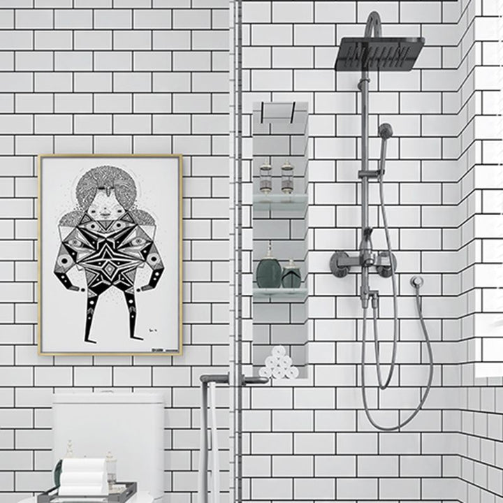 Lisslune | Contemporary Wallpaper Single Panel Bathroom Wallpaper with Rectangular Shape