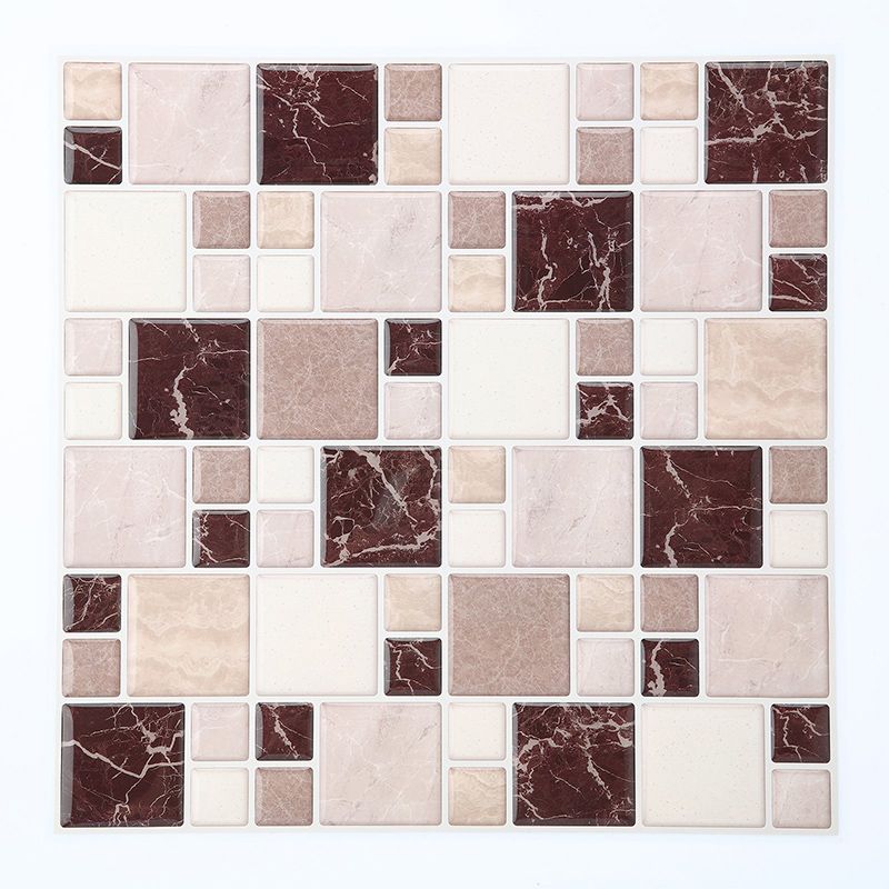 Lisslune | Pattern Matte Color Stone Peel and Stick Mosaic Tile Peel and Stick Tile Set of 2