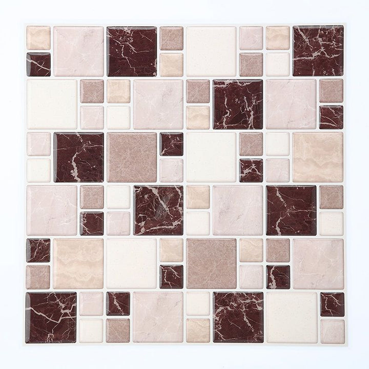 Lisslune | Pattern Matte Color Stone Peel and Stick Mosaic Tile Peel and Stick Tile Set of 2