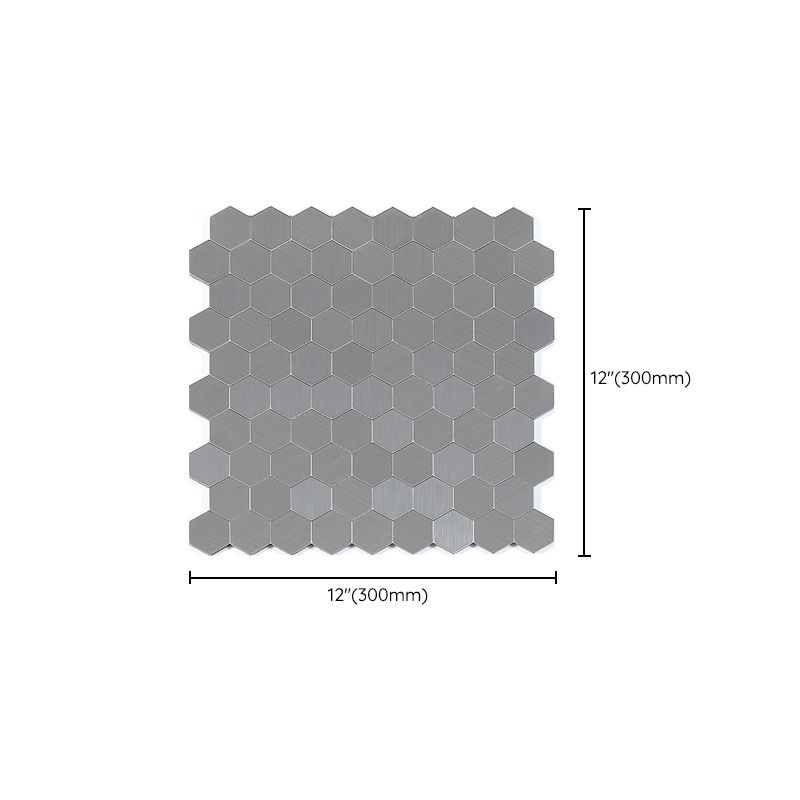 Lisslune | Subway Tile Wallpaper Contemporary Peel and Stick Wall Tile with Metal Look