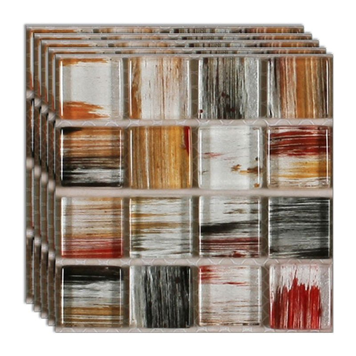 Lisslune | Peel & Stick Mosaic Tiles PVC Square Stain Resistant Peel and Stick Tiles 20-Pack