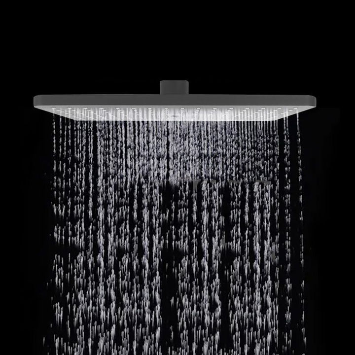 Lisslune | Rectangular Gray Showerhead Combo Standard Spray Pattern Showerhead