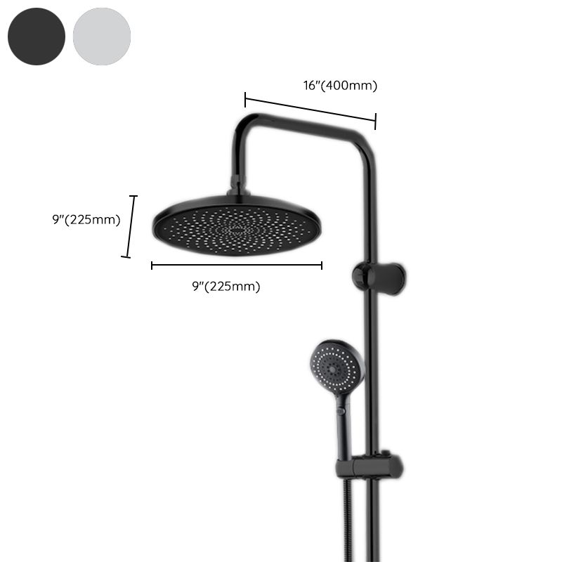 Lisslune | Contemporary Showerhead Combination Rainfall Chrome Wall Mount Showerhead