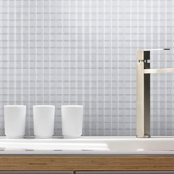 Lisslune | Peel & Stick Mosaic Tile Square Plastic Waterproof Peel and Stick Tiles for the Kitchen