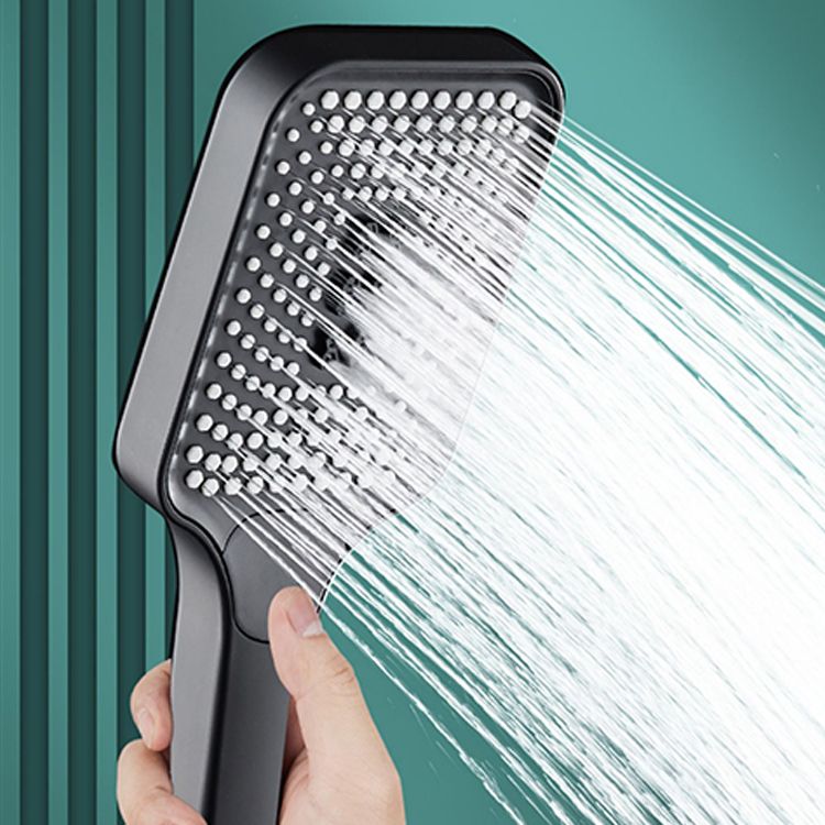 Lisslune | Modern Rectangular Hand Shower in Black 3 Spray Wall Mounted Hand Shower