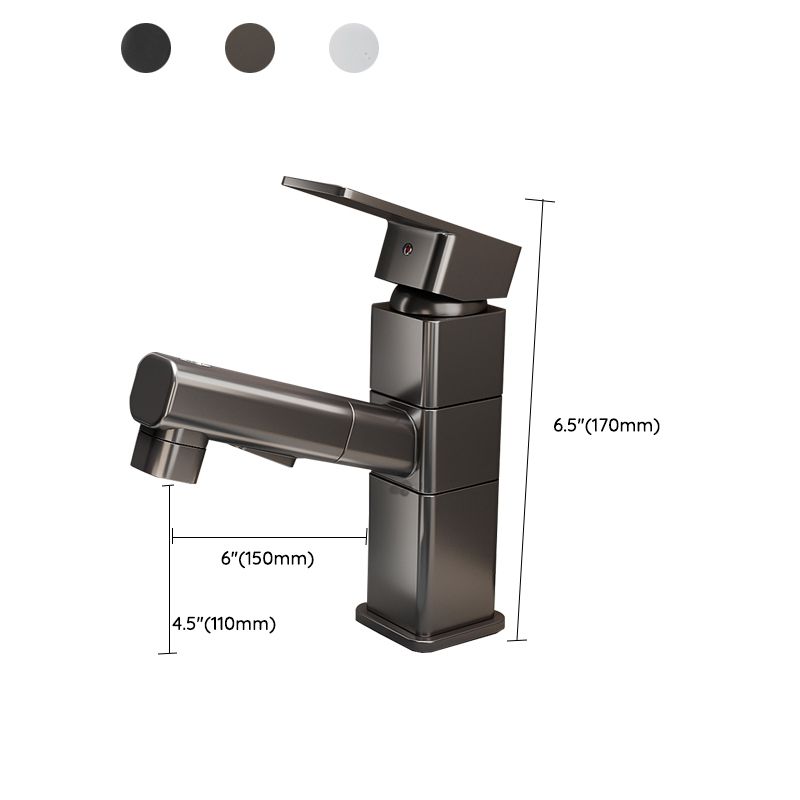 Lisslune | Bathroom vessels faucet swivel spout single-handle faucet with pull-out spray head