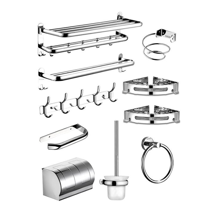 Lisslune | modern bathroom accessory set stainless steel towel holder bathroom shelf bathroom set