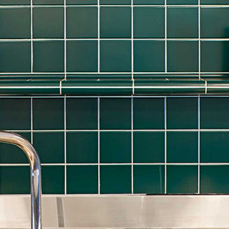 Lisslune | Square Mosaic Peel & Stick Tile in Green Water-resistant Mosaic Tile