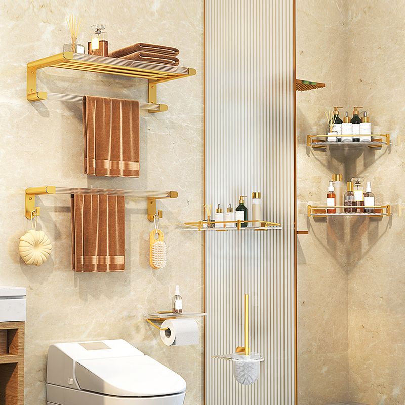 Lisslune | Modern 7-piece Bathroom Accessory Set Metal Bathroom Set in Gold