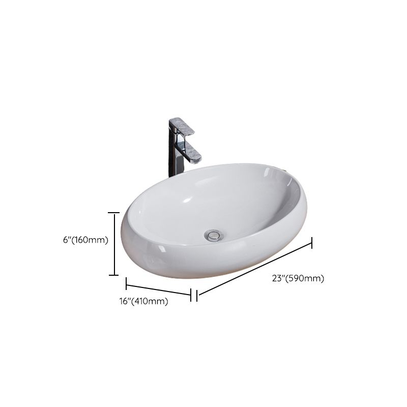 Lisslune | Modern Basin Solid Color Porcelain Sink