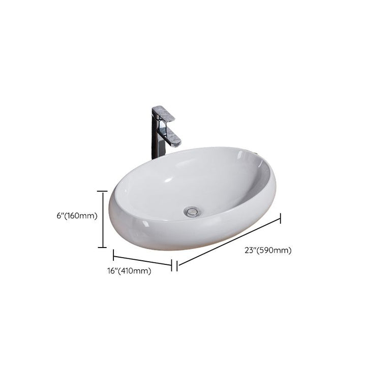 Lisslune | Modern Basin Solid Color Porcelain Sink