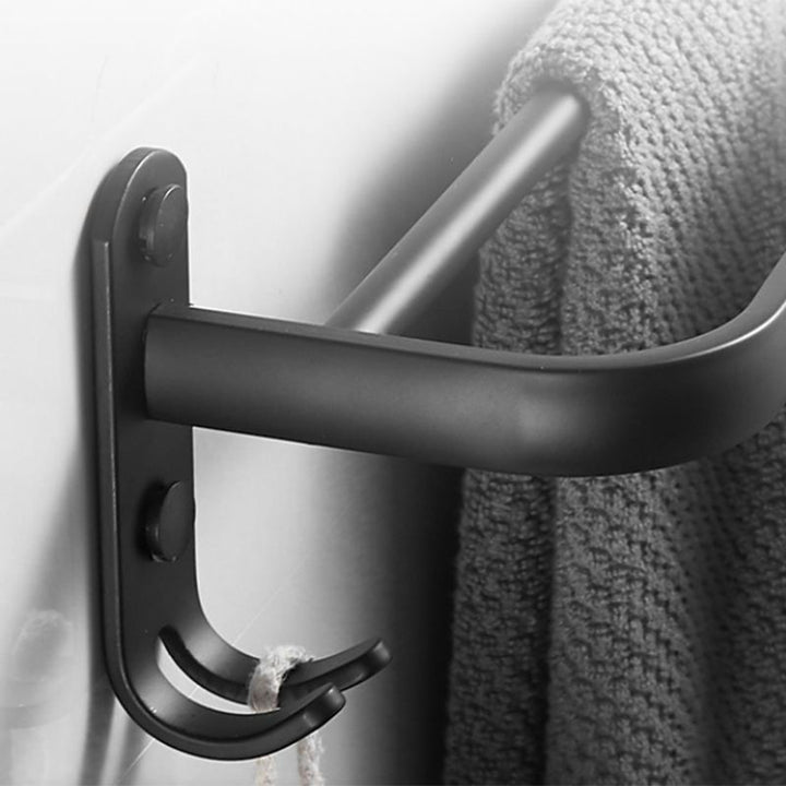 Lisslune | Modern Black Bathroom Accessory Set Tissue Holder Towel Bar Bathroom Fittings Set