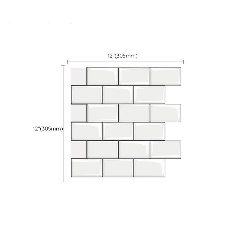 Lisslune | Mosaic tiles for peeling and sticking Modern style wallpaper with square shape