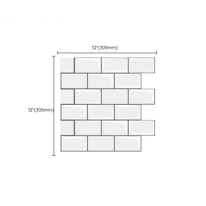 Lisslune | Mosaic tiles for peeling and sticking Modern style wallpaper with square shape