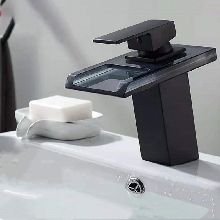 Lisslune | Single-Handle Sink Faucet 1-Hole Widely Used Bathroom Sink Faucet with LED Lighting