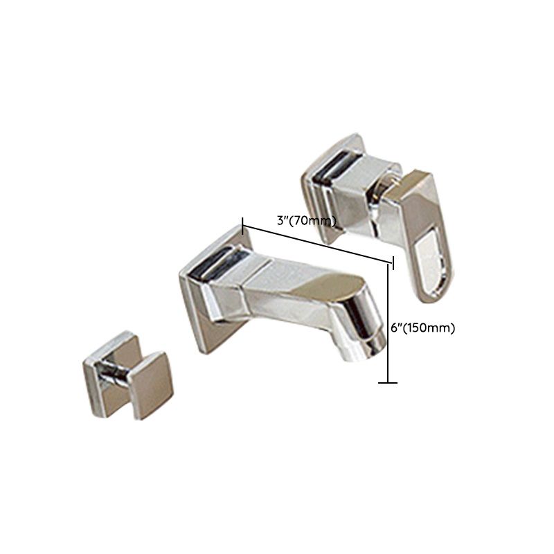 Lisslune | Wall Mounted Faucet Brass Lever Handle Bathroom Faucet Hand Shower