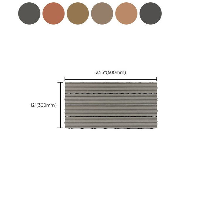 Lisslune | 12" X 24" Deck/Pavement Floor Tiles 4-Slat Decking Tiles