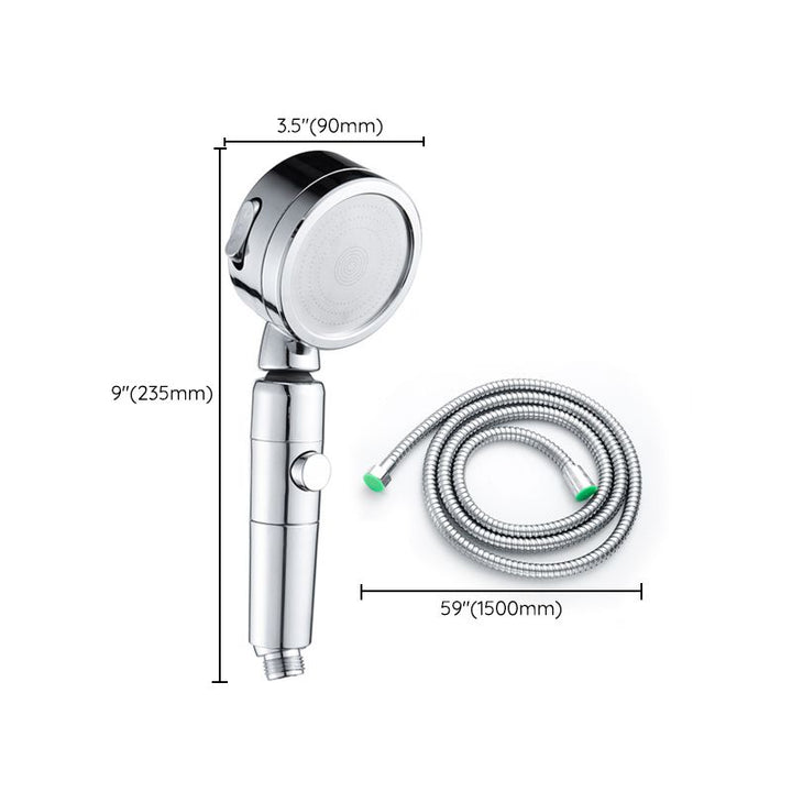 Lisslune | Contemporary Handheld Showerhead Round 3 Settings Sprayhead in Silver