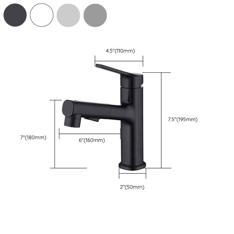 Lisslune | Round Vessel Sink Bathroom Faucet Simple Style Faucet with Brass Material