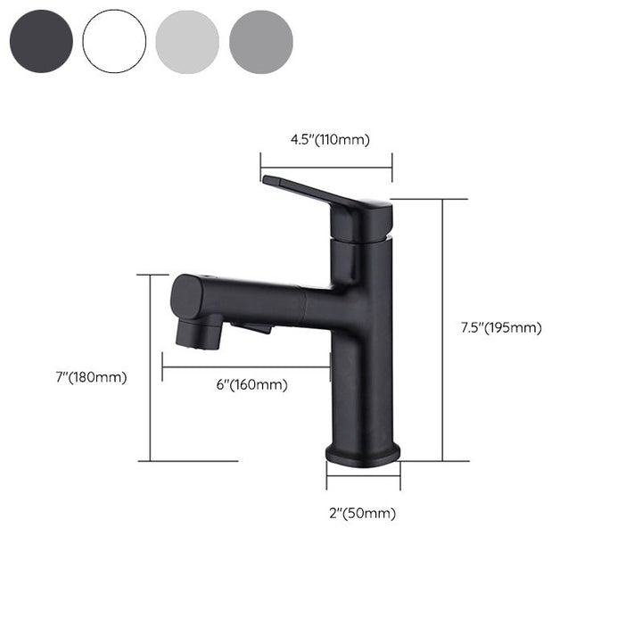 Lisslune | Round Vessel Sink Bathroom Faucet Simple Style Faucet with Brass Material
