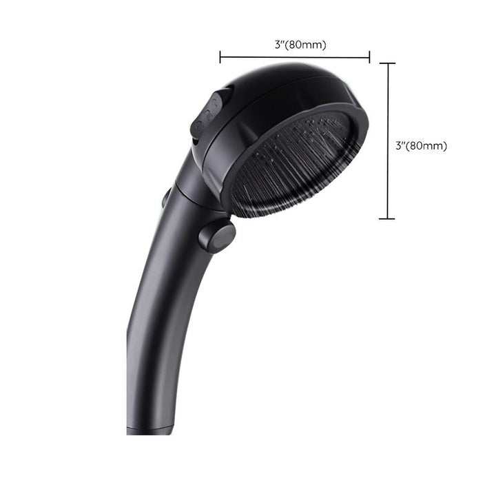 Lisslune | Contemporary Showerhead Round Handheld Showerhead Combination in Black