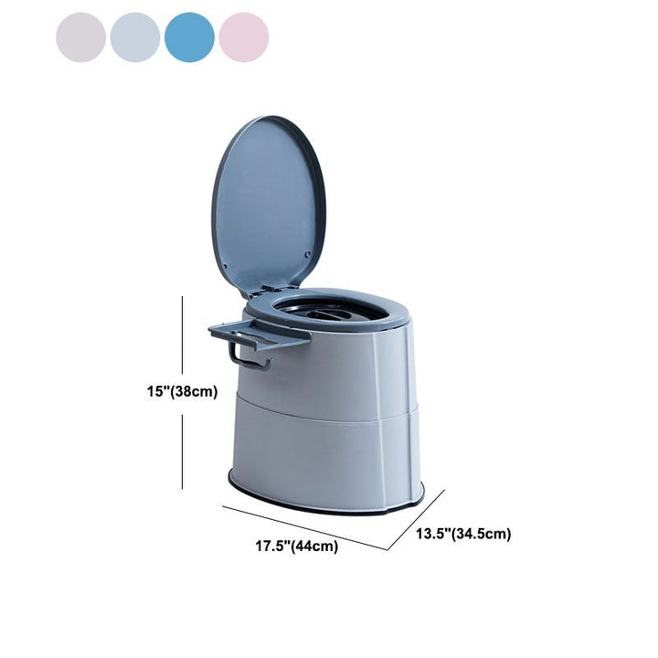 Lisslune | Modern Flush Toilet Plastic Round Floor Mounted Toilet Bowl for Bathroom