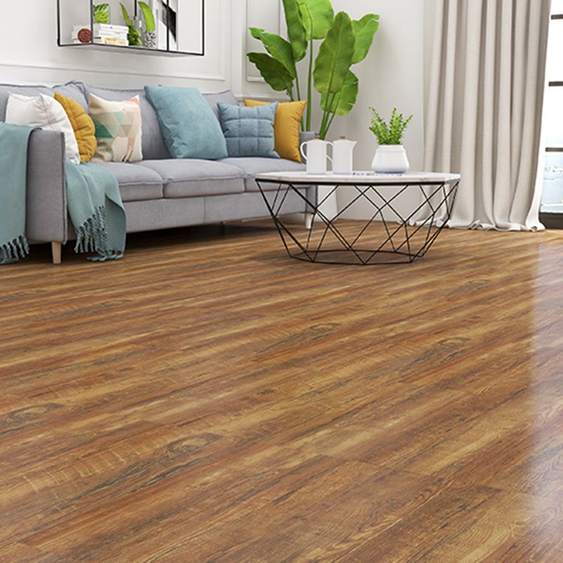 Lisslune | PVC Flooring Peel and Stick Smooth Wood Look Rectangular Vinyl Floor