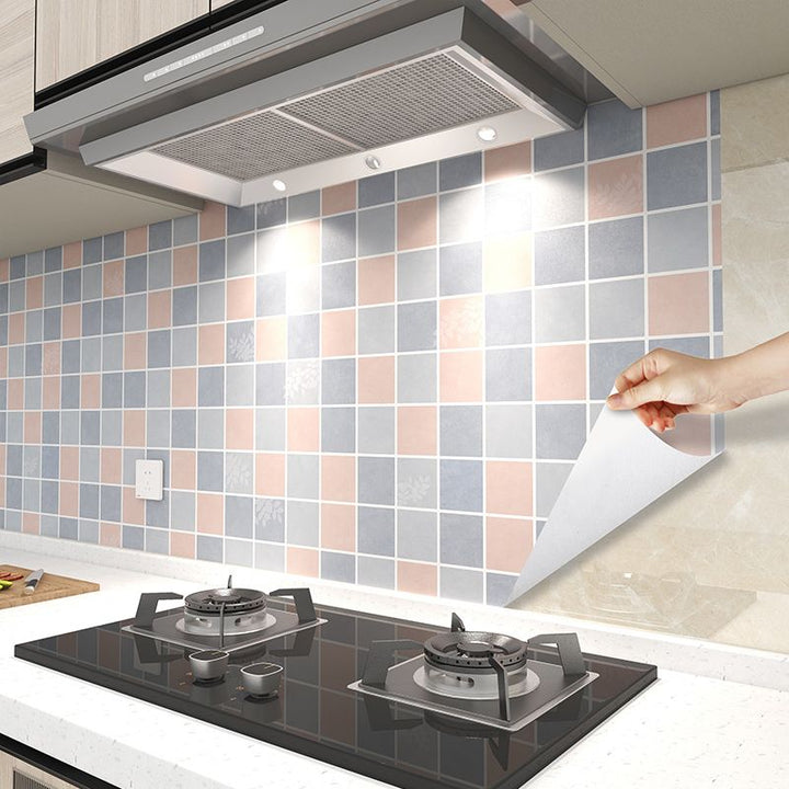 Lisslune | Modern Tile Peel & Stick PVC Grid Pattern Self-Adhesive Wallpaper