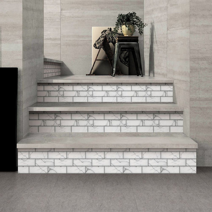Lisslune | Plastic Peel & Stick Subway Tile Modern Simple Subway Tile Wallpaper