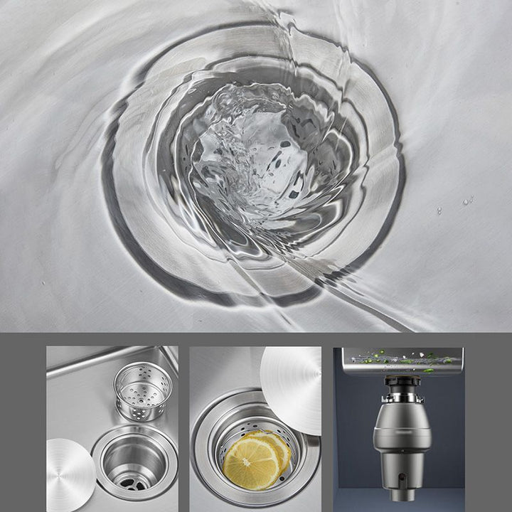 Lisslune | Contemporary Style Kitchen Sink Stainless Steel Round Kitchen Sink
