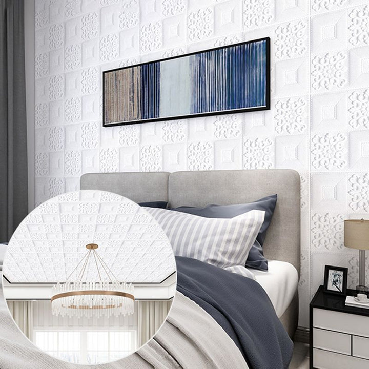 Lisslune | 3D Wall Panel Modern Style Minimalist Home Living Room Wall Shelf