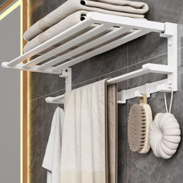 Lisslune | Modern white bathroom hardware set towel holder bath shelf bathroom hardware set