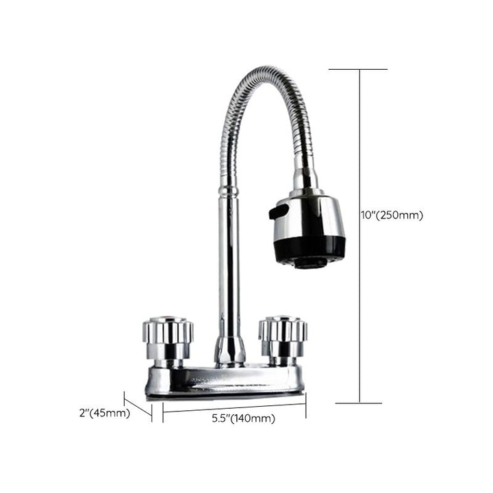 Lisslune | Modern Style Vessel Faucet Copper Knob Handle Low Arc Vessel Faucet
