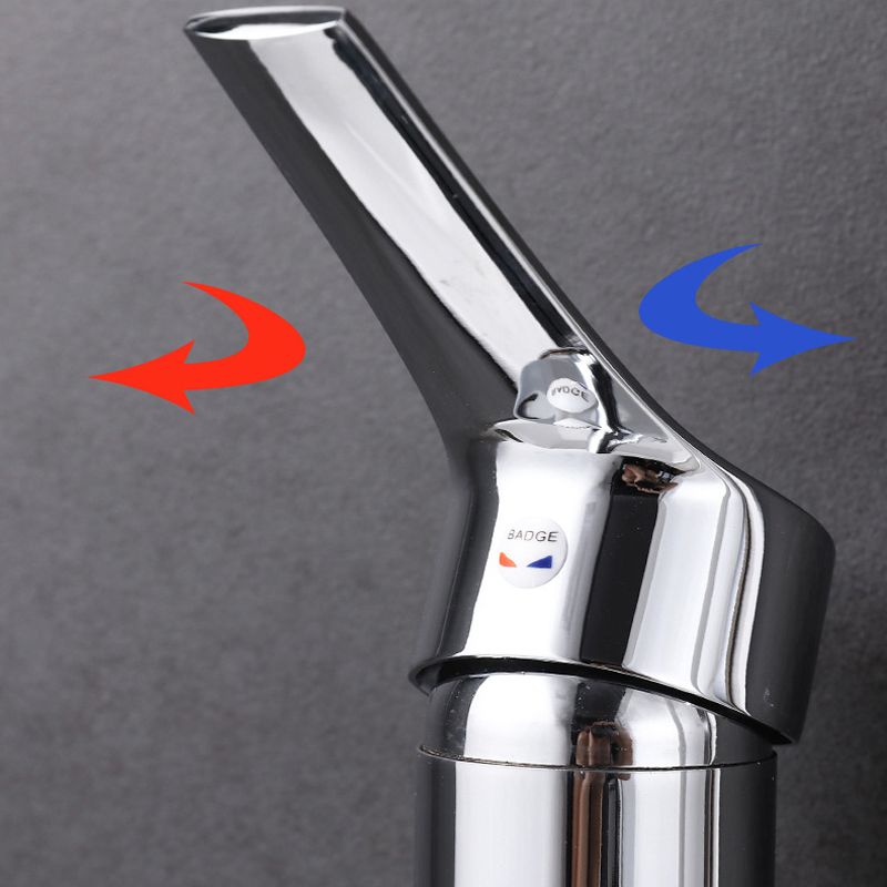 Lisslune | Modern Sink Faucet Copper Lever Handle Low Arc Pull-Out Sink Faucet