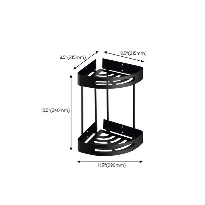 Lisslune | Modern Bathroom Accessory Set Bath Shelf Towel Holder Matte Black Bath Hardware Set