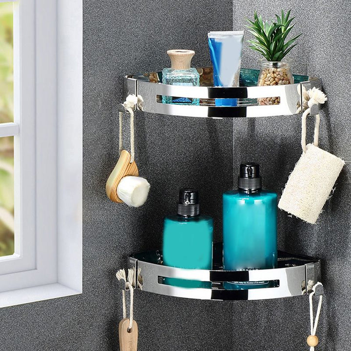 Lisslune | Classic Polished Chrome Bathroom Accessory Set Towel Rail/Paper Holder/Bathrobe Hook Included